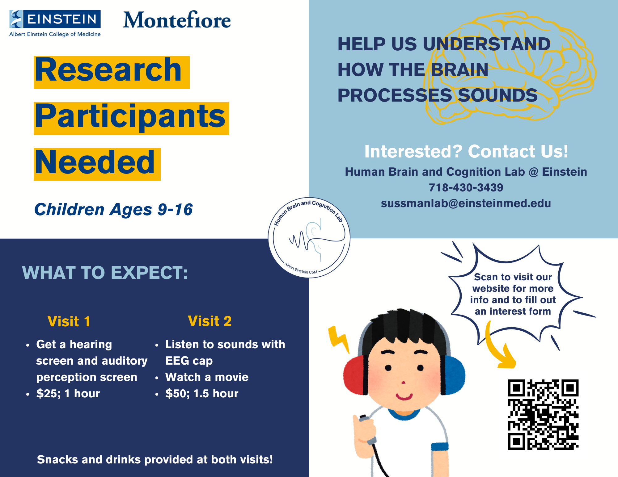 Children ages 9-16 auditory processing study - Click to view full poster
